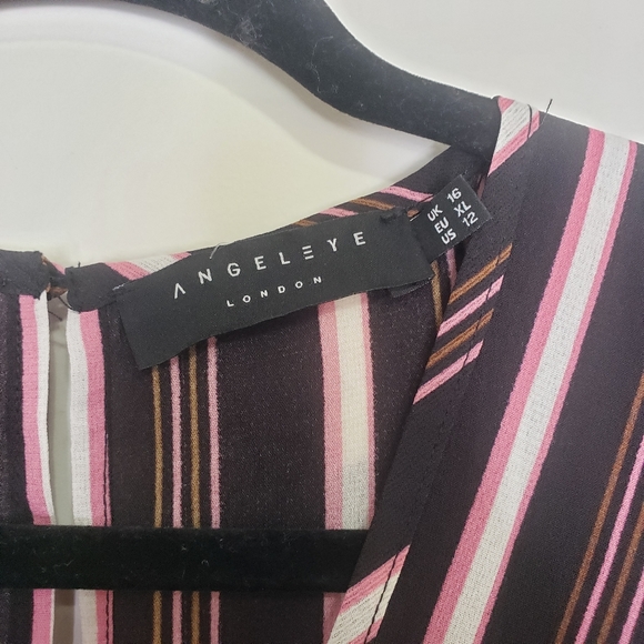 Angeleye London striped faux wrap jumpsuit 12 - Picture 3 of 7